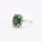 Bague 54 Bague Emeraude Diamants Platine et Or Blanc 58 Facettes DV0441-1