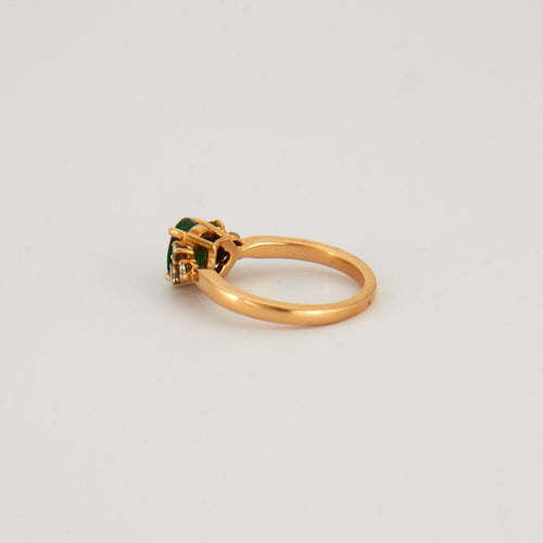 Bague 52 Bague émeraude ovale diamants 58 Facettes DV0274-1