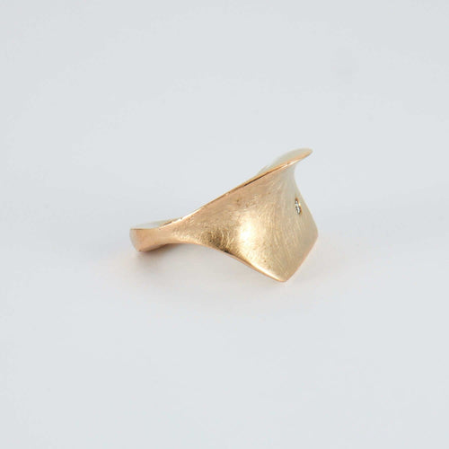 Bague 56 Bague en bronze plaqué or diamant 58 Facettes DV0197-1