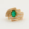 Bague 52 Bague en or jaune, émeraude et diamants 58 Facettes DV0322-1