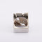 Bague 51 / Blanc/Gris / Or 750‰ Bague Chevalière Diamants 58 Facettes 220581R