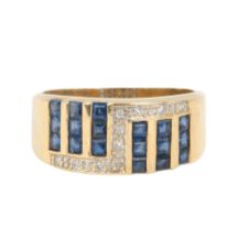 Bague Bague saphirs, diamants 58 Facettes 611