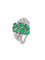 Bague Bague Feuillage Or Blanc, Diamants & Emeraudes 58 Facettes 150042