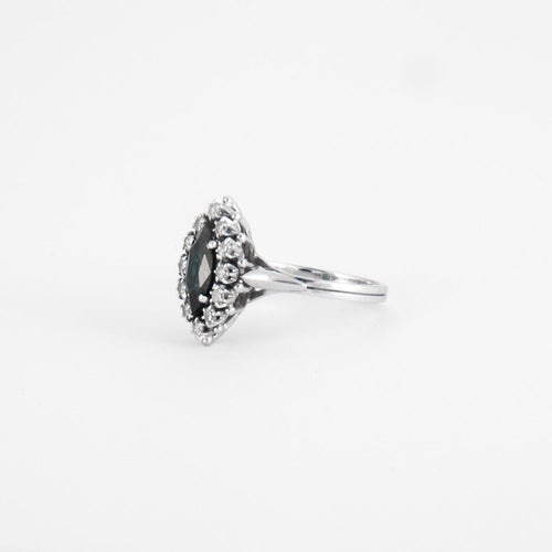 Bague 54 Bague Marquise saphir diamants 58 Facettes DV0264-1
