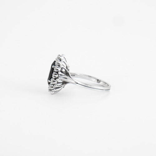 Bague 54 Bague Marquise saphir diamants 58 Facettes DV0264-1