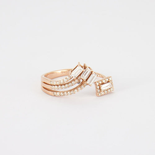 Bague 58 Bague Motifs croisés Diamants 58 Facettes DV0080-1