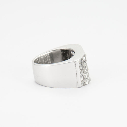 Bague 48 Bague Platine Pavage Diamants 58 Facettes DV0156-2