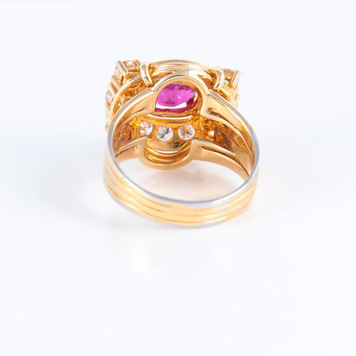 Bague 60 Bague Rubis & Diamants 58 Facettes DV0032-5