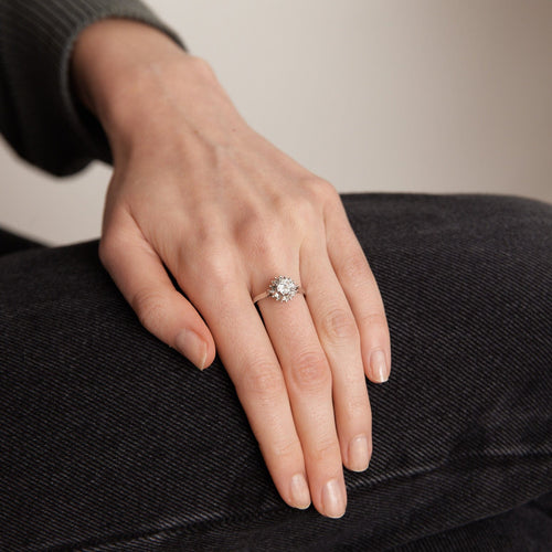 Bague 54 Bague Solitaire Platine Diamant 0.60ct 58 Facettes DV0135-3
