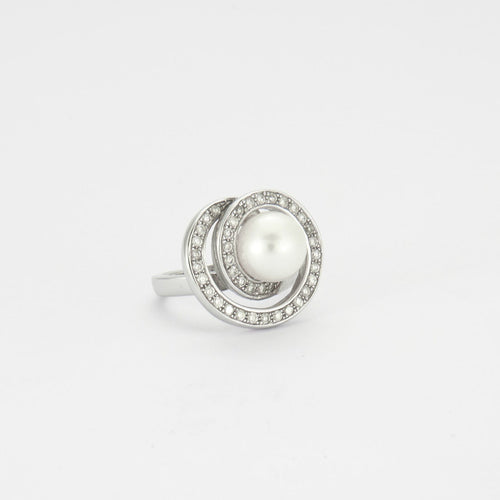 Bague 50 Bague Spirale Perle Diamants 58 Facettes DV0146-2