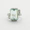 Bague 52 Bague Style Art Déco Aigue-Marine Diamants 58 Facettes DV0407-3
