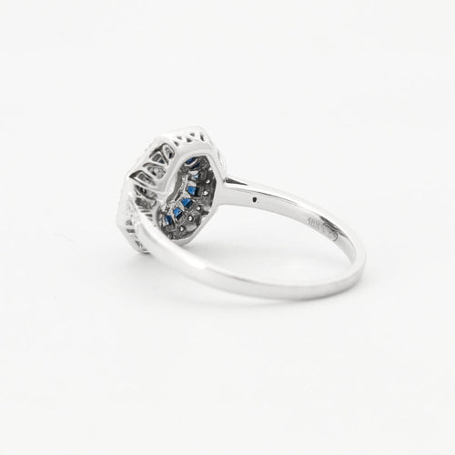 Bague 53 Bague Style Art Déco Saphirs Diamants 58 Facettes DV0359-1