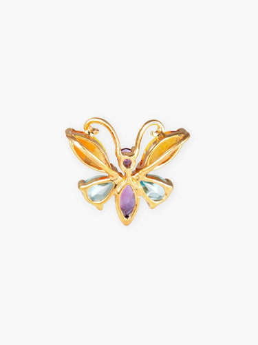 Pendentif Pendentif Papillon Citrines Topazes Améthyste 58 Facettes BO335