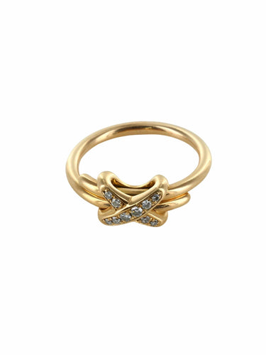 Bague Bague CHAUMET "Jeux de Liens" or rose et diamants 58 Facettes