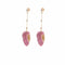 Boucles d'oreilles Pendants d'oreilles Feuille Tourmaline rose 58 Facettes 1