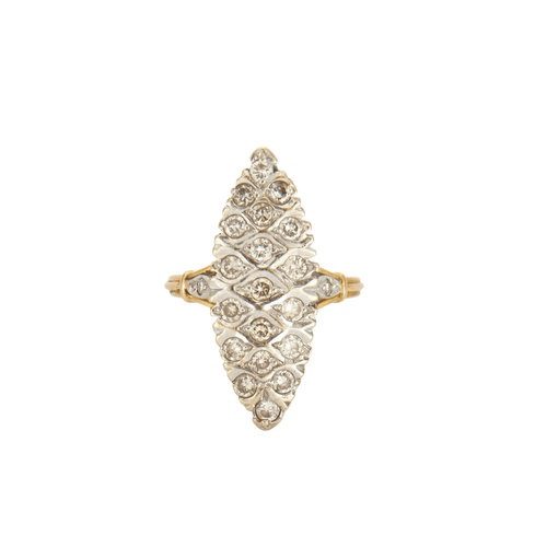 Bague 55.5 Bague marquise 2 ors, diamants 58 Facettes HS27014