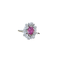 Bague Bague Marguerite en or blanc diamants et rubis 58 Facettes 16115