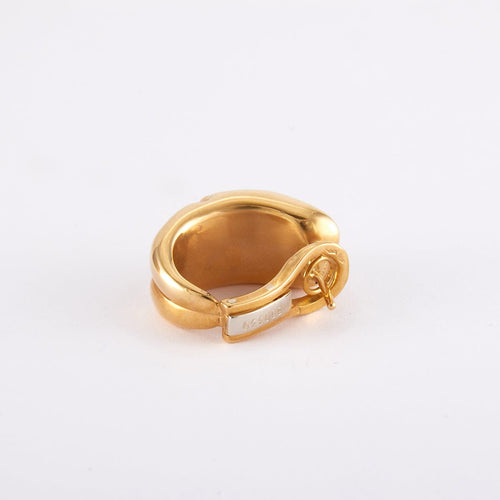 Boucles d'oreilles 2.2 cm x 2 cm x 1.2 cm / Jaune / Or 750 Boucles d'oreilles Lien CHAUMET 58 Facettes 190167R