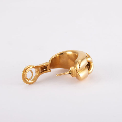 Boucles d'oreilles 2.2 cm x 2 cm x 1.2 cm / Jaune / Or 750 Boucles d'oreilles Lien CHAUMET 58 Facettes 190167R
