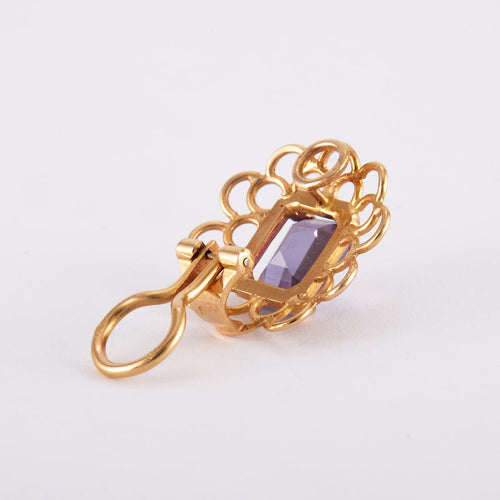 Boucles d'oreilles Jaune / Or 750 Clips d'oreilles Améthystes 58 Facettes 210100R
