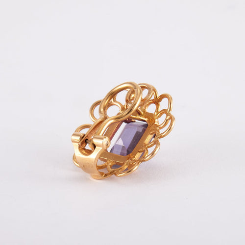 Boucles d'oreilles Jaune / Or 750 Clips d'oreilles Améthystes 58 Facettes 210100R
