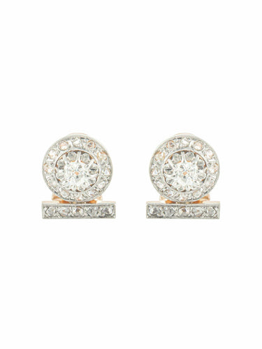 Boucles d'oreilles BOUCLES D'OREILLES VINTAGE OR & DIAMANTS 58 Facettes 210044