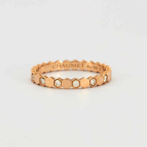Bague 52 CHAUMET - Bague "Bee My Love" Diamants Or Rose 58 Facettes DV0343-4