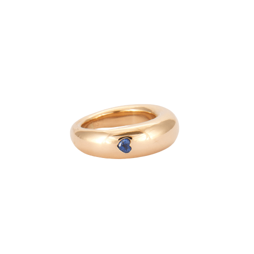 Bague 49 CHAUMET - Bague Jonc Coeur Saphir 58 Facettes DV0138-2