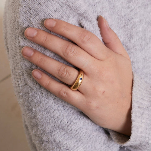 Bague 51 CHAUMET - Bague Jonc Saphir Cœur 58 Facettes DV0360-9