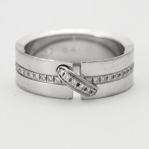 Bague 54 CHAUMET - Bague Lien Diamants Or Blanc 58 Facettes DV0360-10