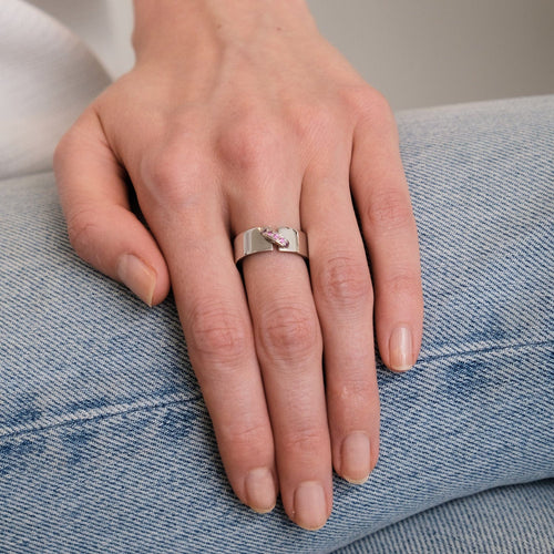 Bague 52 CHAUMET - Bague Lien Saphirs roses 58 Facettes DV0177-2