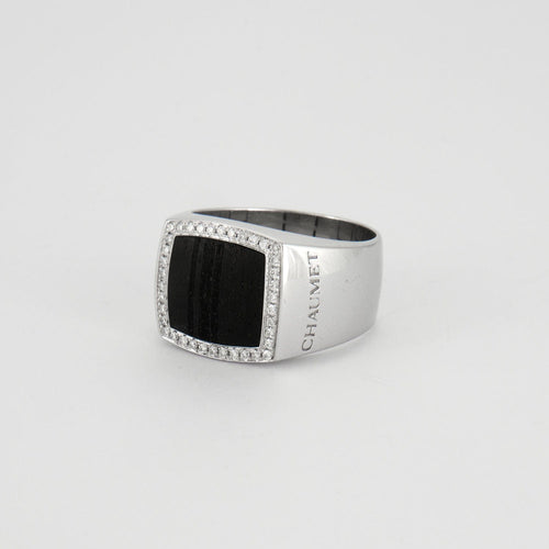 Bague 68 CHAUMET - Rare chevalière DANDY 58 Facettes DV0275-1