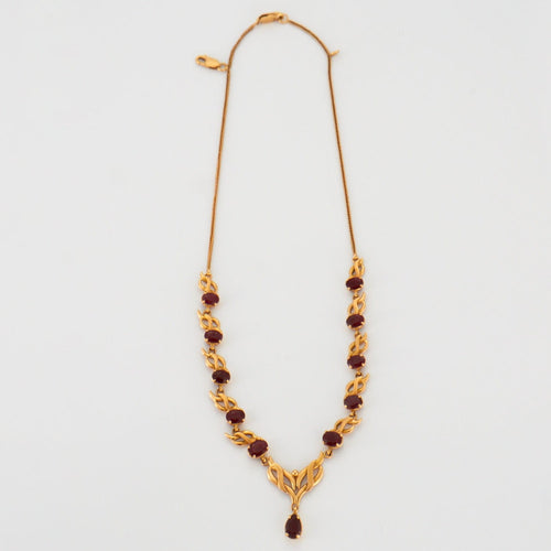 Collier Collier draperie rubis or jaune 58 Facettes DV0299-4