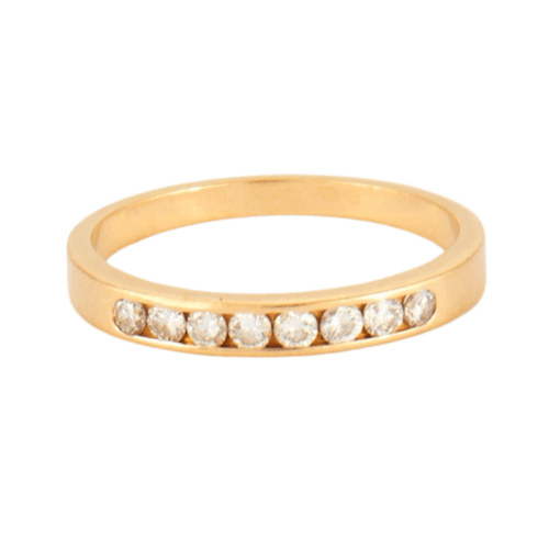 Bague 53 Demie alliance diamants 58 Facettes DV0260-4