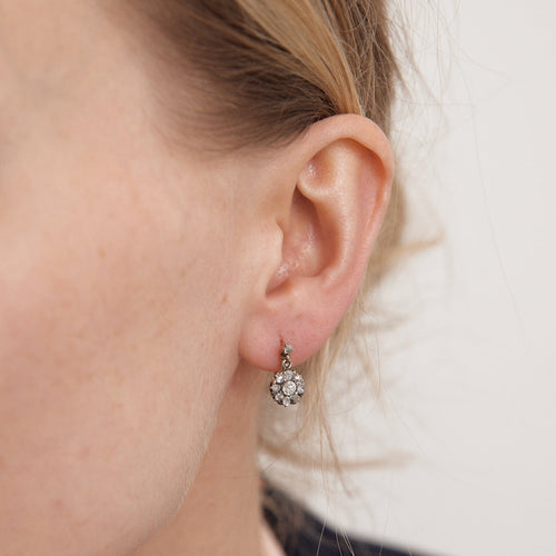 Boucles d'oreilles Dormeuses Diamants taille ancienne 58 Facettes DV0059-2