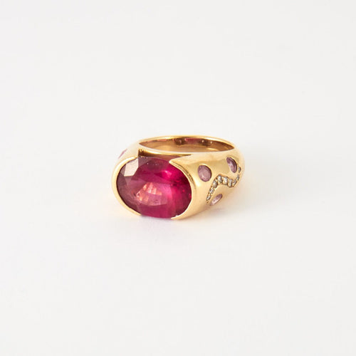 Bague 56 EDEENNE - Bague CHERRY BLOSSOM Tourmaline rose 58 Facettes DV0027-2