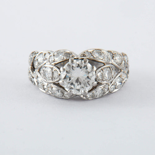 Bague 52 Élégante Bague Diamants Or Gris 58 Facettes DV0238-1