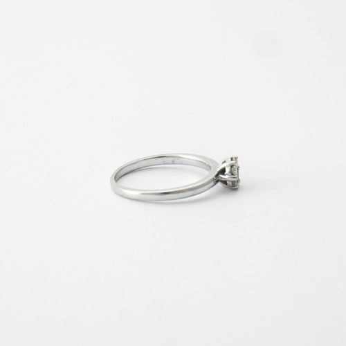 Bague 51 Fine Bague floral en or gris 58 Facettes DV0248-1