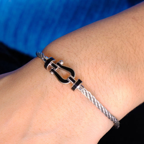 Bracelet FRED - Force 10 Moyen Modèle or gris acier émail 58 Facettes DV0305-4
