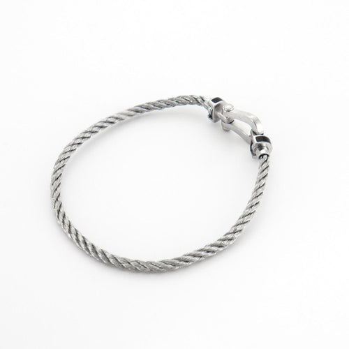 Bracelet FRED - Force 10 Moyen Modèle or gris acier émail 58 Facettes DV0305-4