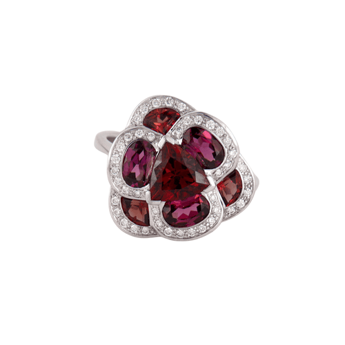 Bague 53 ISABELLE LANGLOIS - Bague à motif floral 58 Facettes DV0277-1