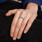 Bague 52 / Blanc/Gris / Or 750 Bague Solitaire Diamant 0.30 Carat 58 Facettes 190359R