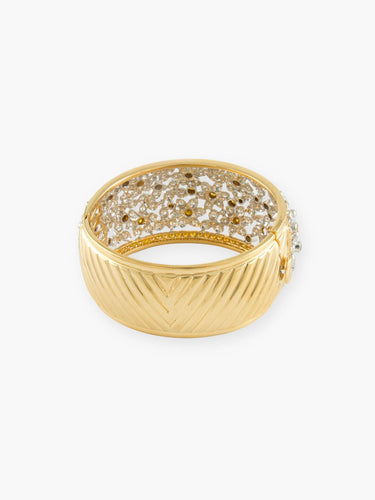Bracelet BRACELET JONC "FLORALE" OR & DIAMANTS 58 Facettes 210042