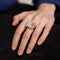 Bague 51 / Blanc/Gris / Or 750‰ Bague Chevalière Diamants 58 Facettes 220581R