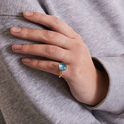Bague 51 POMELLATO - Bague NUDO Topaze bleue 58 Facettes DV0343-34