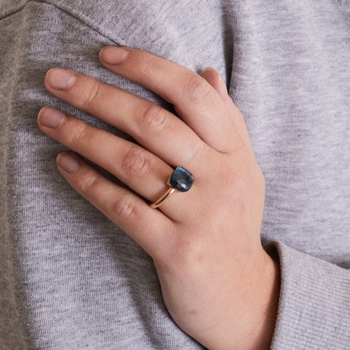 Bague 51 POMELLATO - Bague NUDO Topaze bleue blue London 58 Facettes DV0343-35