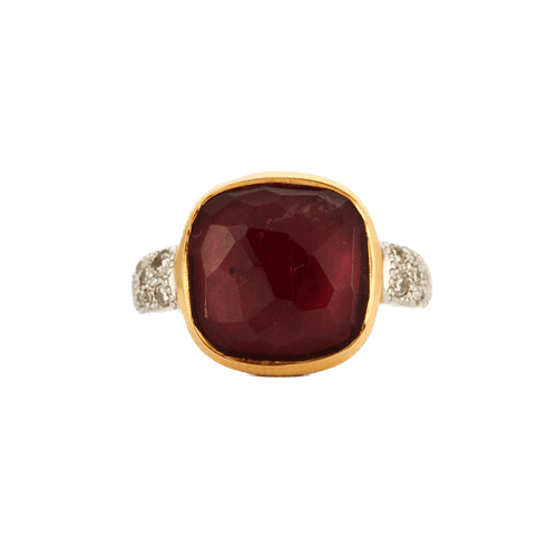 Bague 48 POMELLATO - Bague SHERAZADE Grenat Diamants 58 Facettes DV0343-13