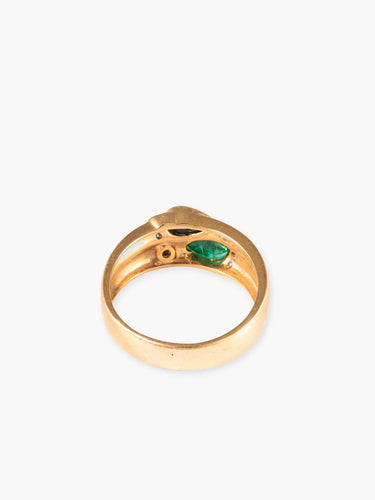 Bague Bague Saphir Emeraude Diamants 58 Facettes B0378