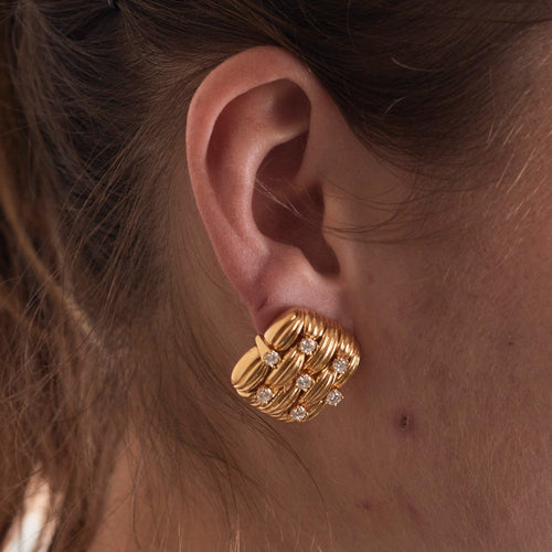 Boucles d'oreilles TIFFANY & CO - Boucles d'Oreilles en Or Jaune et Diamants 58 Facettes DV0370-2
