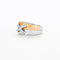 Bague 51 Bague Double Jonc Or Jaune, Or Gris et Diamants 58 Facettes DV0409-1